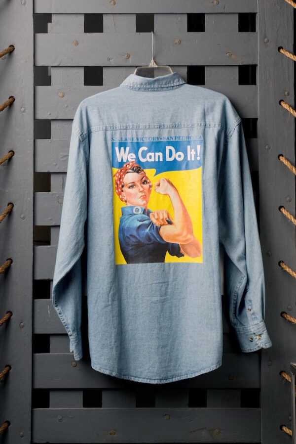 SS Lane Victory shop 4 Denim Long Sleeve Shirt We Can Do It back | Denim Long Sleeve Shirt “We Can Do It” | Lane Victory Maritime Center